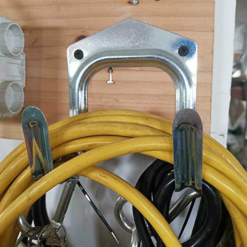 JianLing 5pcs Tool Hanger Hooks Set Wall Hook for Storage of Tools Hooks to Hang Wall Mounted Double Tool Storage Hooks Brackets to Hang on The Wall, Garden, Garage