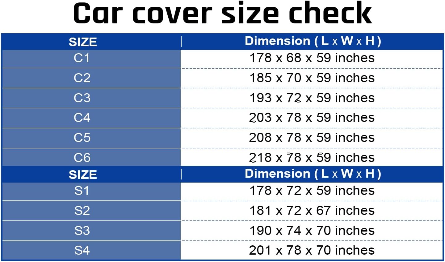 6 Layer Heavy Duty Car Cover Waterproof All Weather Protection with Cotton Liner, Universal Fit Lincoln MKZ, Chrysler 300, Tesla Model S, Cadillac CTS CT5, Dodge Challenger Charger