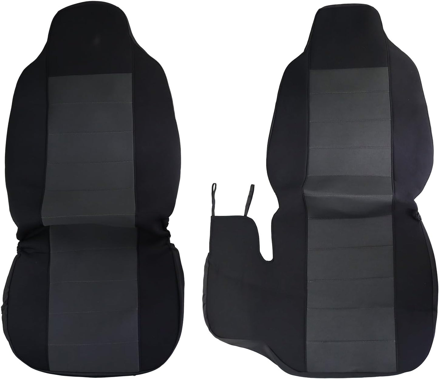 Kohnk Front Car Seat Covers for 2004-2012 Ford Ranger, Front High Back 60/40 Split Bench Seat Covers with Molded Headrests for Ford Ranger 2004 2005 2006 2007 2008 2009 2010 2011 2012 Dark Grey