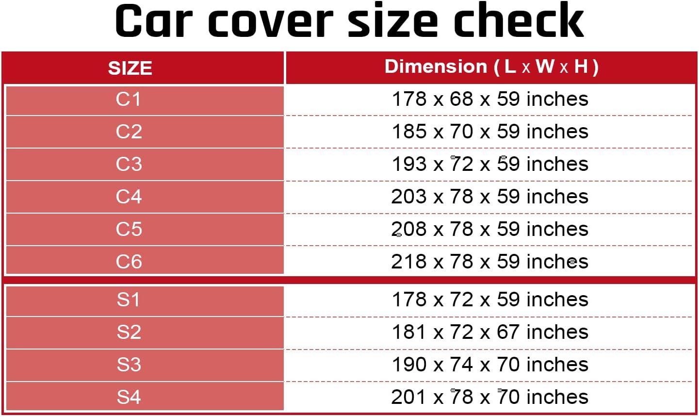 Car Cover Waterproof All Weather Protection with Red Stripe Design, Universal Fit Ford Mustang, Chevrolet Camaro, Toyota Camry, Honda Accord Civic, Nissan Altima,Tesla Model 3