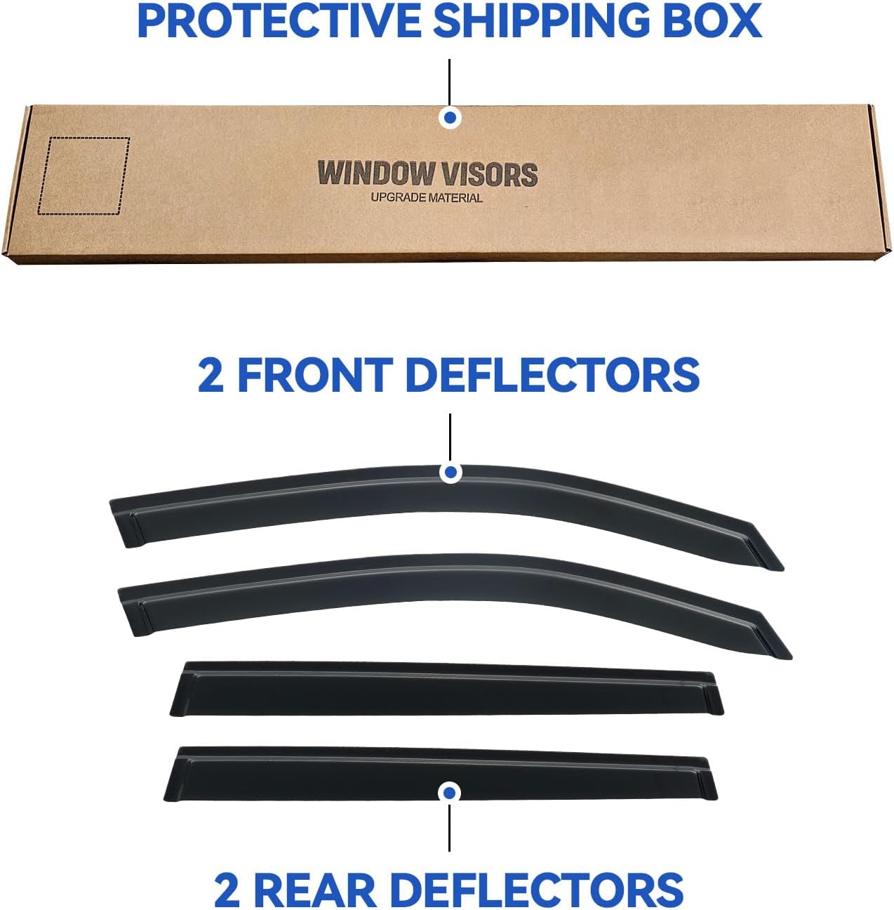 Window Visors Rain Guards for 2019-2024 Subaru Forester, Out-Channel Window Vent Wind Deflectors Visors Shades for 19 20 21 22 23 24 Forester