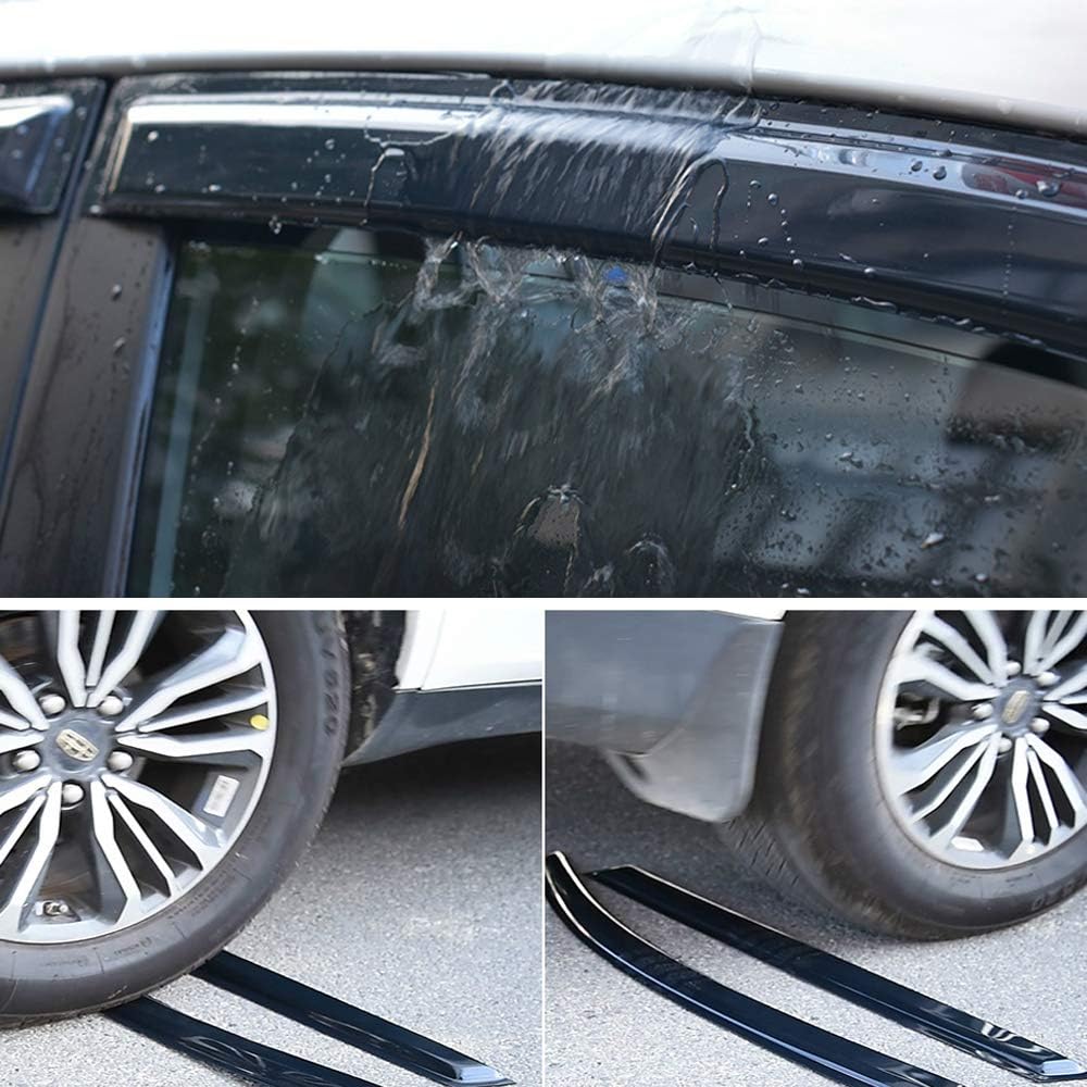 94367 Sunproof Waterproof Side Window Wind Deflector, 4pcs Protective Replacements Rain Guards Set, Window Visor fit for 2014-2019 Kia Soul