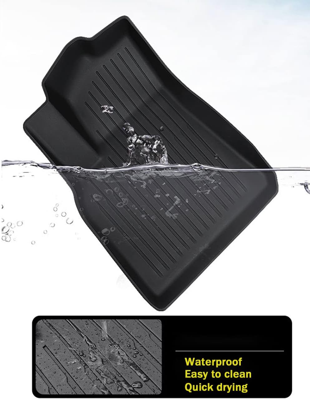 CRV Floor Mats Compatible with 2023-2026 Honda CR-V,All Weather Protection Waterproof Durable Anti-Slip Odorless Custom-fit TPE Floor Liner Front and Rear Row Set