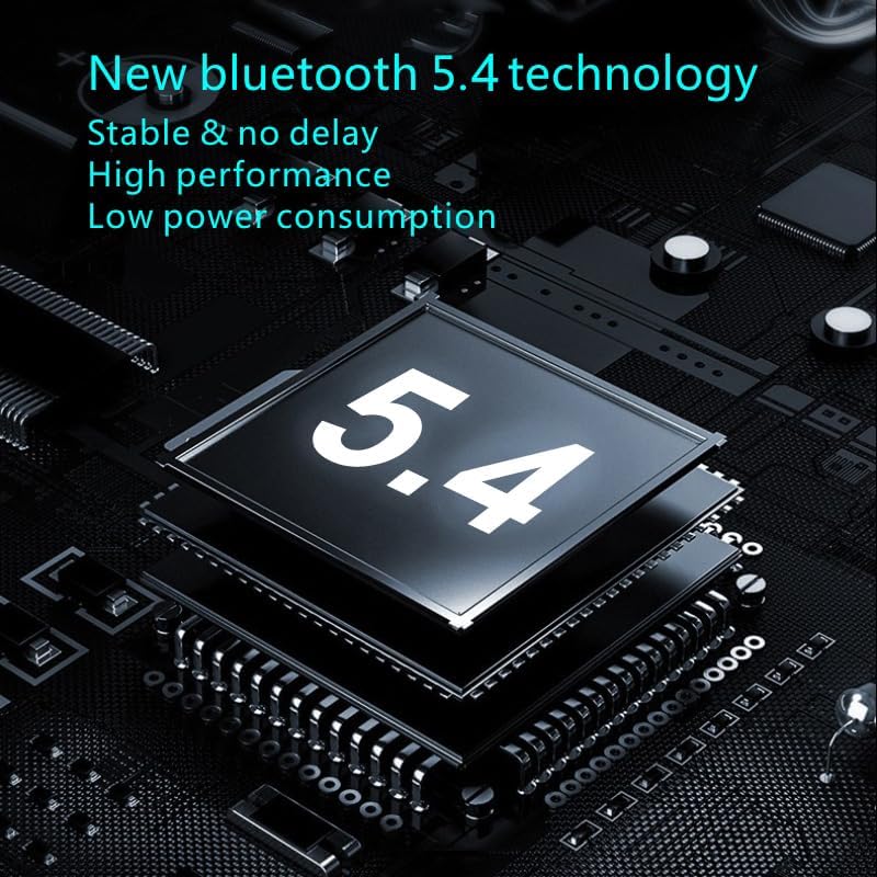 IHAO Bluetooth Earpiece Headphone Dual Noise Cancelling Mic Painless Open-Ear Handsfree Stereo Sound Left/Right Changeable Earhook Earphones for Driving/Business/Gym-Single Ear F910 Black