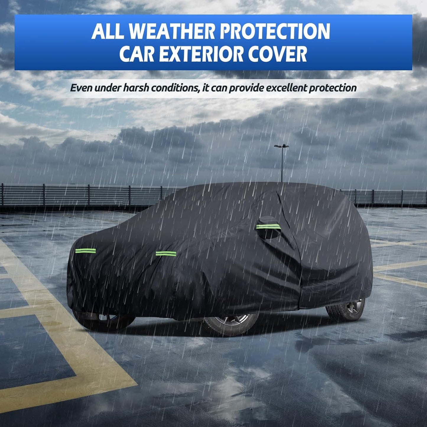 Car Cover Custom Fit for Jeep Grand Cherokee 2000-2025, Migaven Waterproof Full Exterior Cover Sun Rain Protection with Door Zipper and Cotton Lining