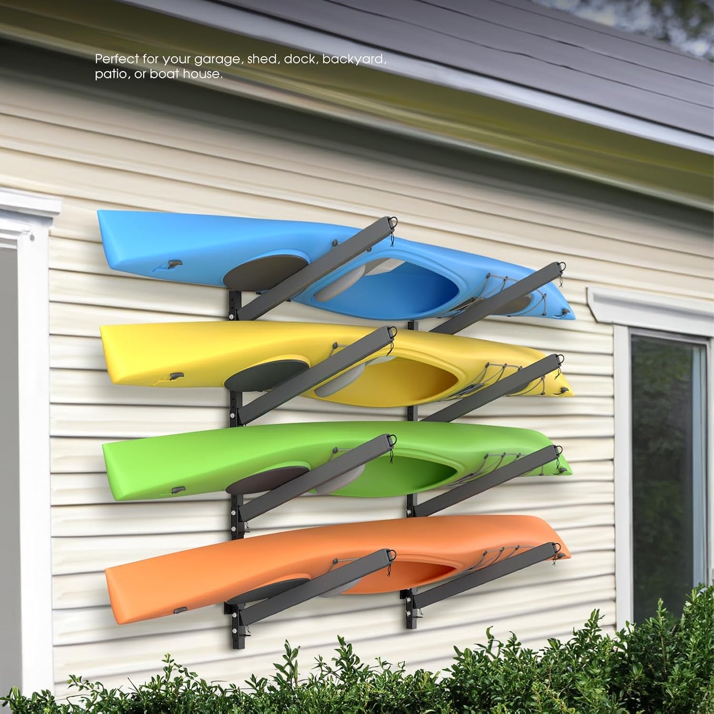 Kayak Storage Rack, Heavy Duty Freestanding Sup Storage Stand for Outdoor Use, Storage Rack for Kayaks, SUPs, Canoe and Paddleboard,…