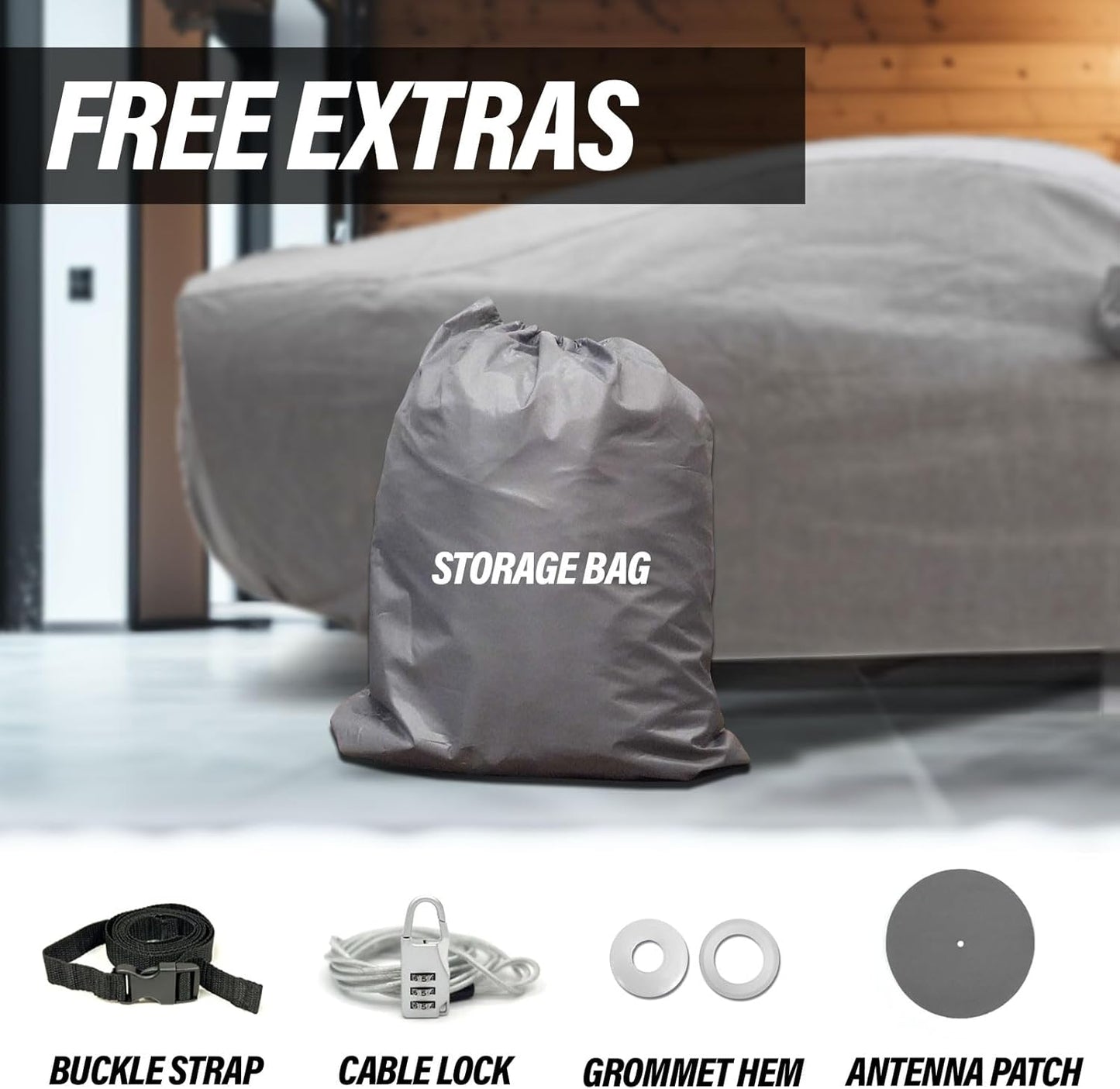 Supreme Semi Custom Fit Full Car Cover for 2021-2025 Chevrolet Tahoe SUV 4-Door | All-Weather Protection: Waterproof, Dustproof, Windproof, UV-Resistant | Includes Accessories