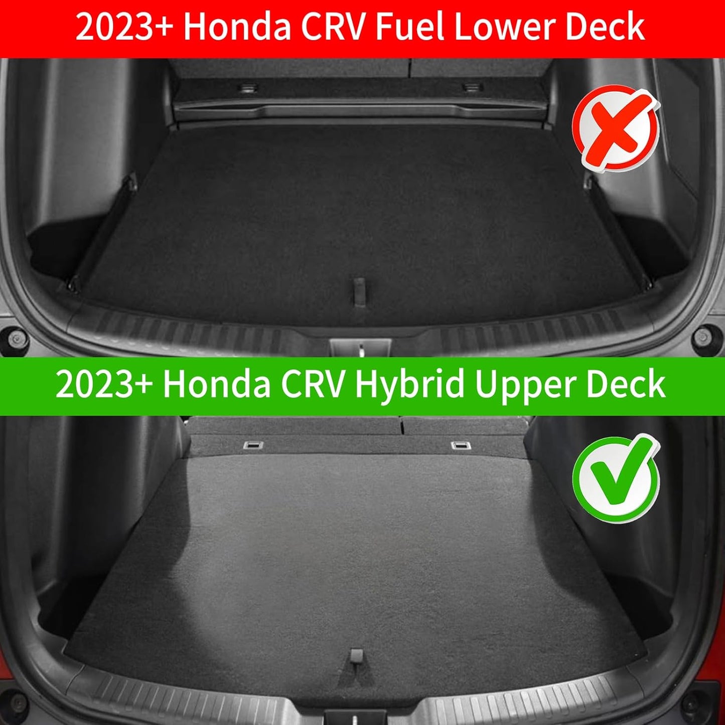 Rongtaod Floor Mats Compatible with 2023 2024 2025 2026 Honda CRV (Include Hybrid) Cargo Mat Trunk Mat Cargo Liner Back Seat Cover CR-V Accessories (Fit Upper Deck, Trunk Mat+Backrest Mats+Floor Mats)