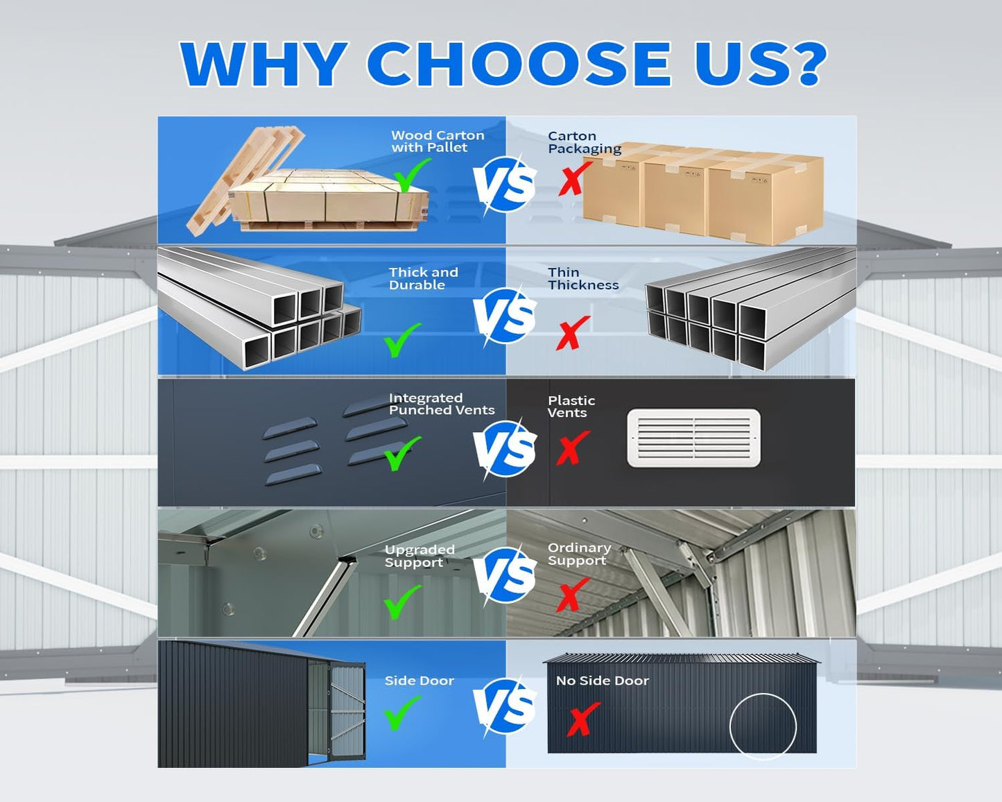 20 x 13 FT Outdoor Storage Shed, Metal Garage Shed with 2 Lockable Doors, Large Metal Building with 4 Air Vents, Galvanized Steel Prefab Storage House for Car, Truck, Bike, Tool, Dark Gray (Upgrade)