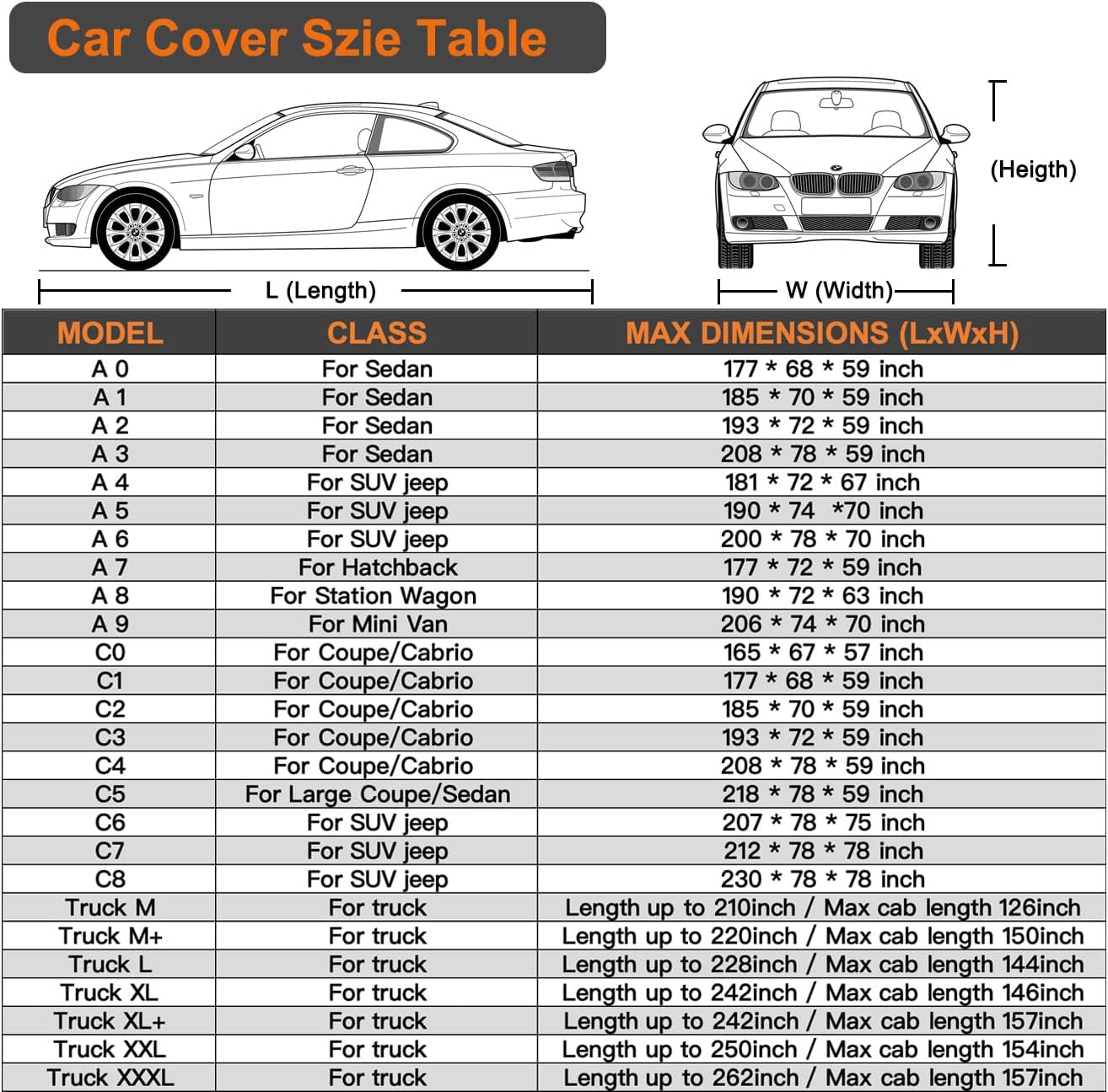 Kayme 6 Layers Car Cover Waterproof All Weather, Outdoor Car Cover UV Rain Sun Protection, Universal Fit for BMW E46 E36 E30, Dodge Neon, Mitsubishi Mirage, Nissan Versa (Up to 177 inch).