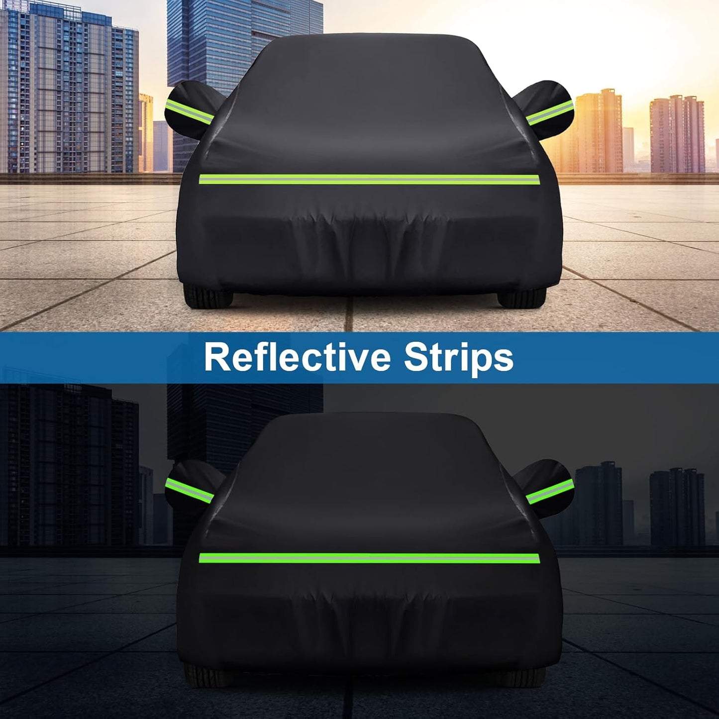 Car Cover for BMW M4/ 4 Series 420i 428i 430i 435i 440i /4 Coupe 2014-2024, Waterproof 210D Oxford Cloth and Cotton Cover Outdoor Full Car Covers with Zipper Windproof Heavy Duty All Weather