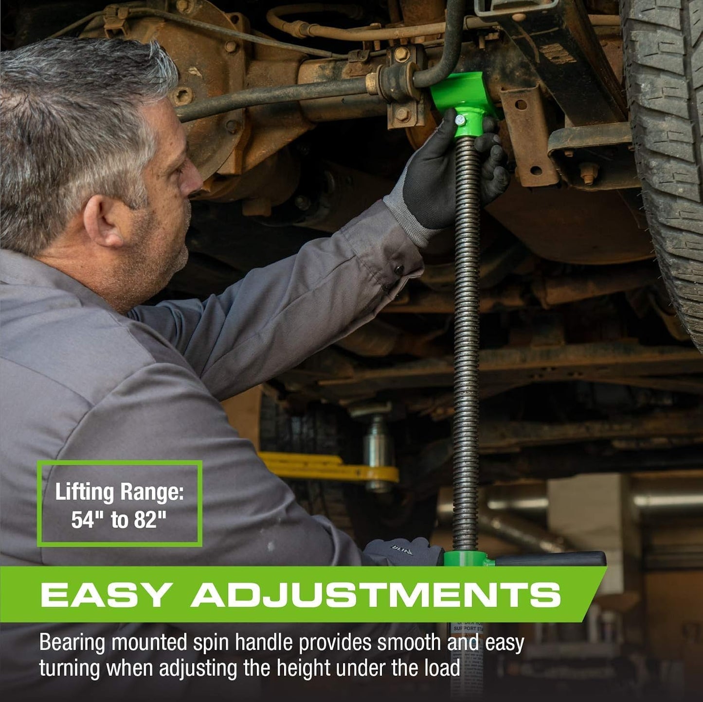 Arcan 1,500 lb Underhoist Support Stand, Adjustable Height, Heavy-Duty Steel Base, ALSS15