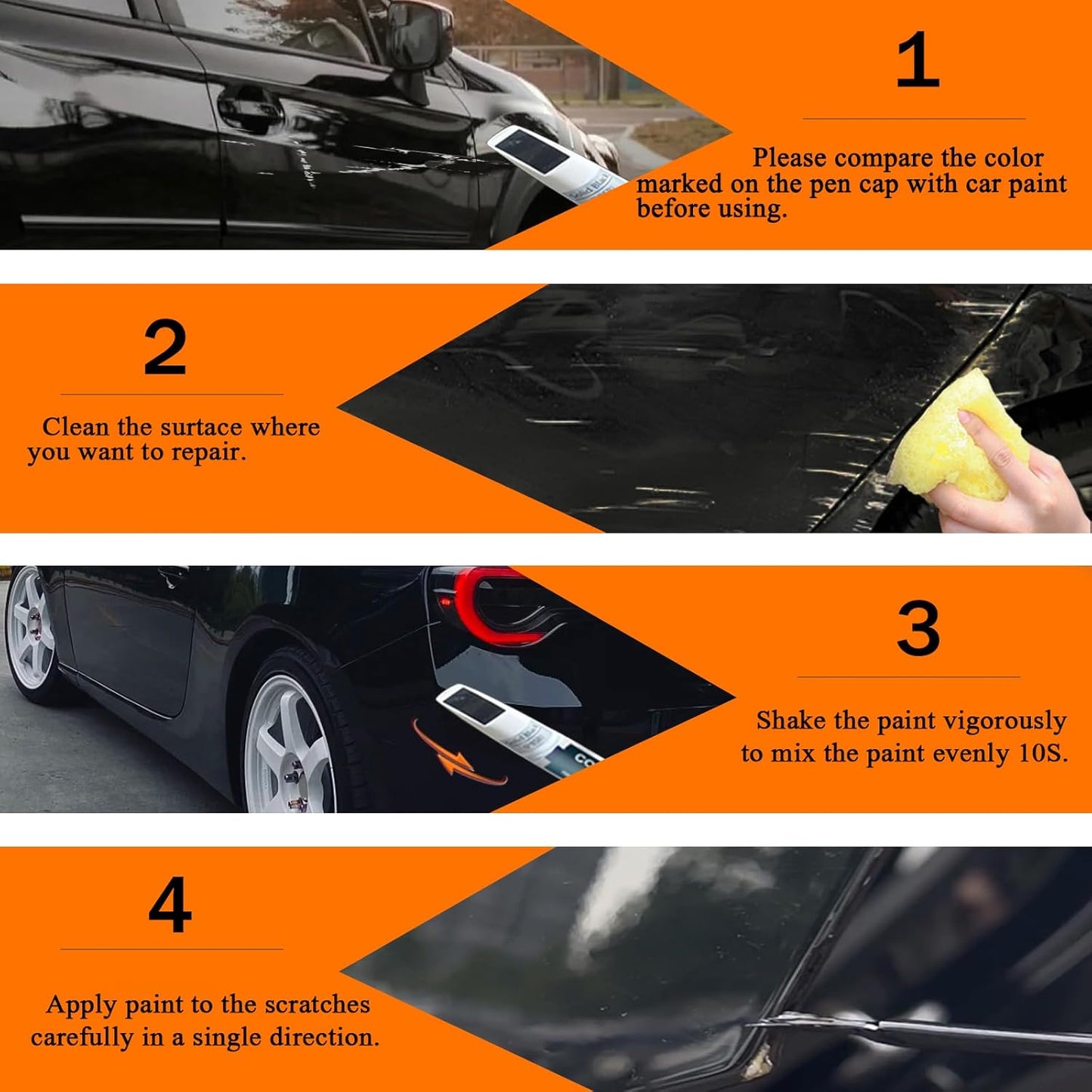 Crystal White Pearl(K1X) Touch Up Paint Compatible with SUBARU, Car Paint Pen Scratch Repair Two-In-One Touch Up Paint, Premium Car Scratch Remover for Deep Scratches