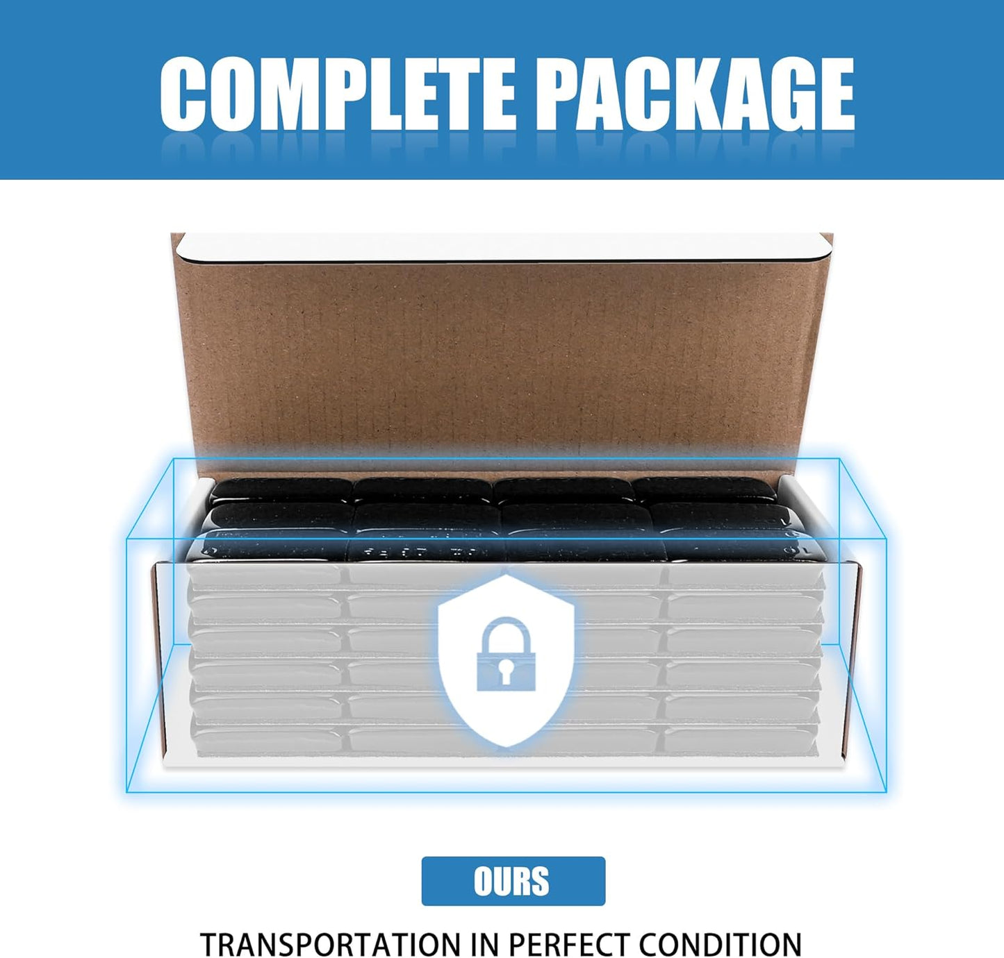 1oz Adhesive Wheel Weights, 1 oz Black Stick on Wheel Weights,A Box of 18 Strip, 4 Segments one Piece (72 Oz Pack)