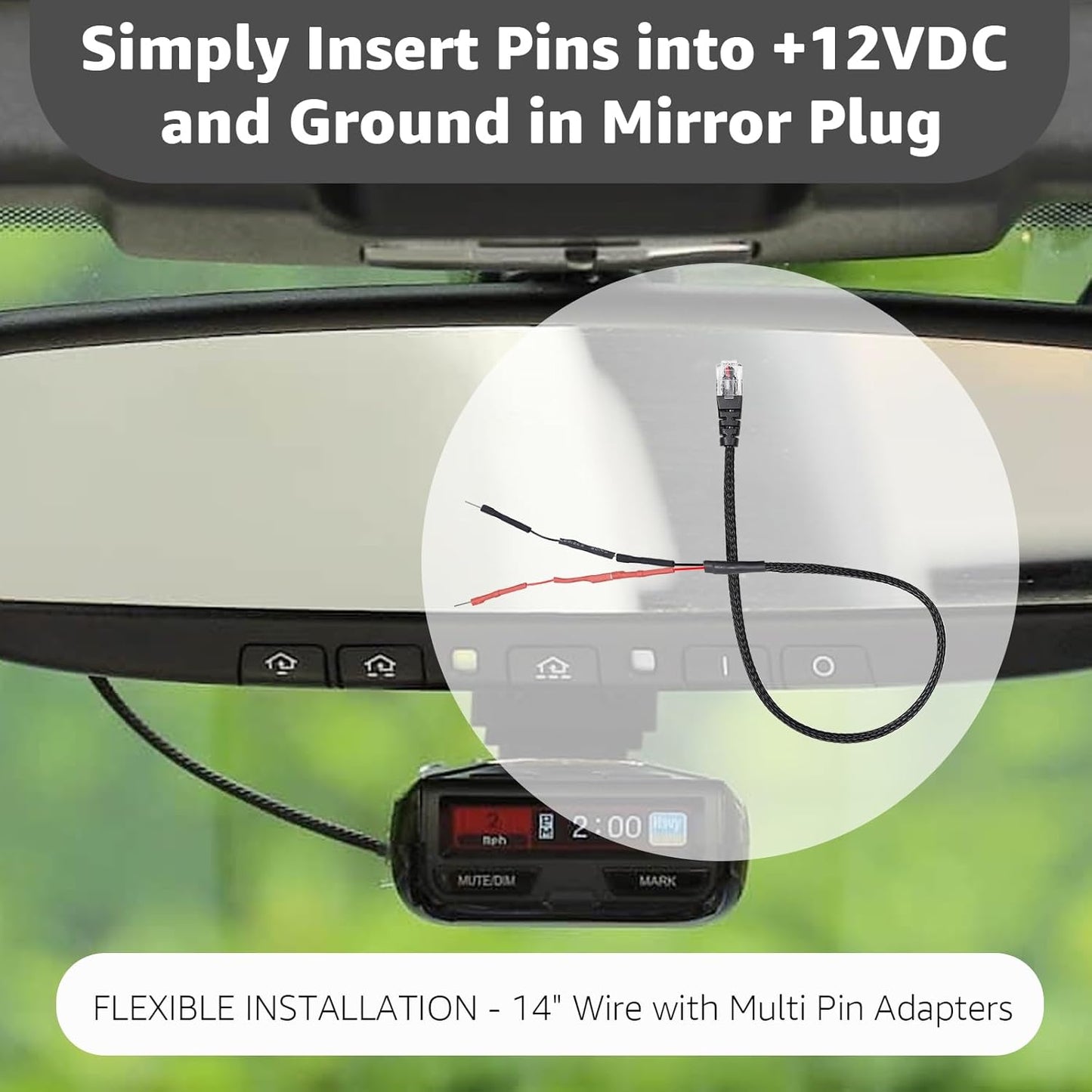 RJ11 Power Cord for Radar Detector,Replacement for Escort Radar 9500i,MAX360,Cobra,Radenso XP SP,for Uniden R1 R3 R4 R7 R8,Beltronics Vector RX65 STI,Valentine 1 Gen 1 Gen 2 etc.