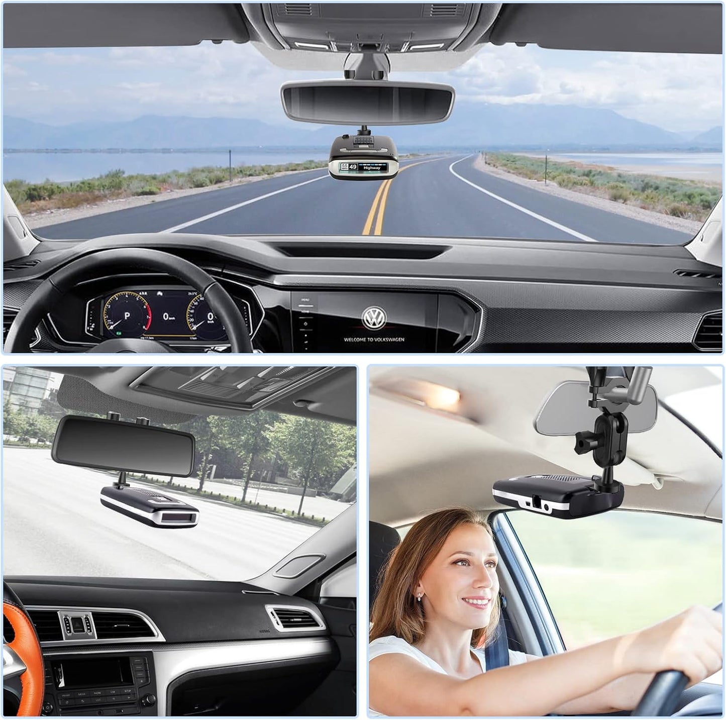 Radar Detector Mount,Rearview Mirror Stem Radar Detector Mount,for Escort Max,Max2,MAX360 Radar (Not Compatible with MAX360C & MAX3,Not Suitable to Radar Mount with Magnetic Connection)