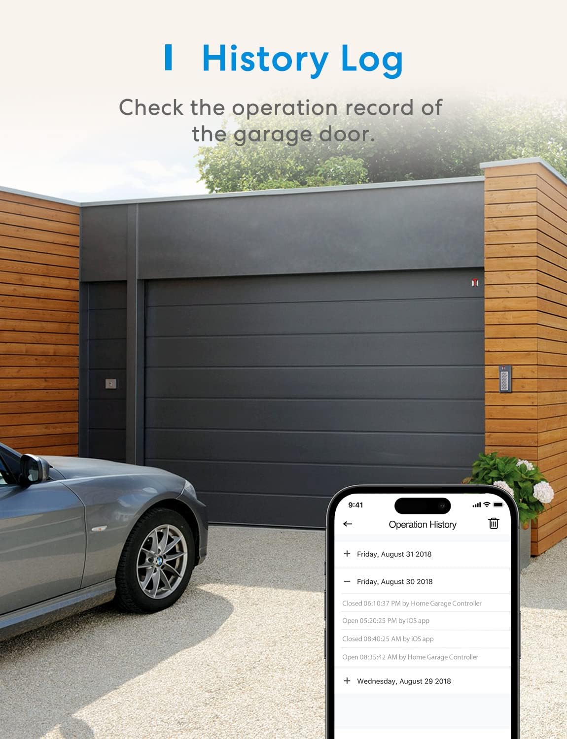 meross Smart WiFi Garage Door Opener Remote, App Control, Works with Alexa, Google Assistant and SmartThings, No Hub Needed(Non HomeKit Versions)