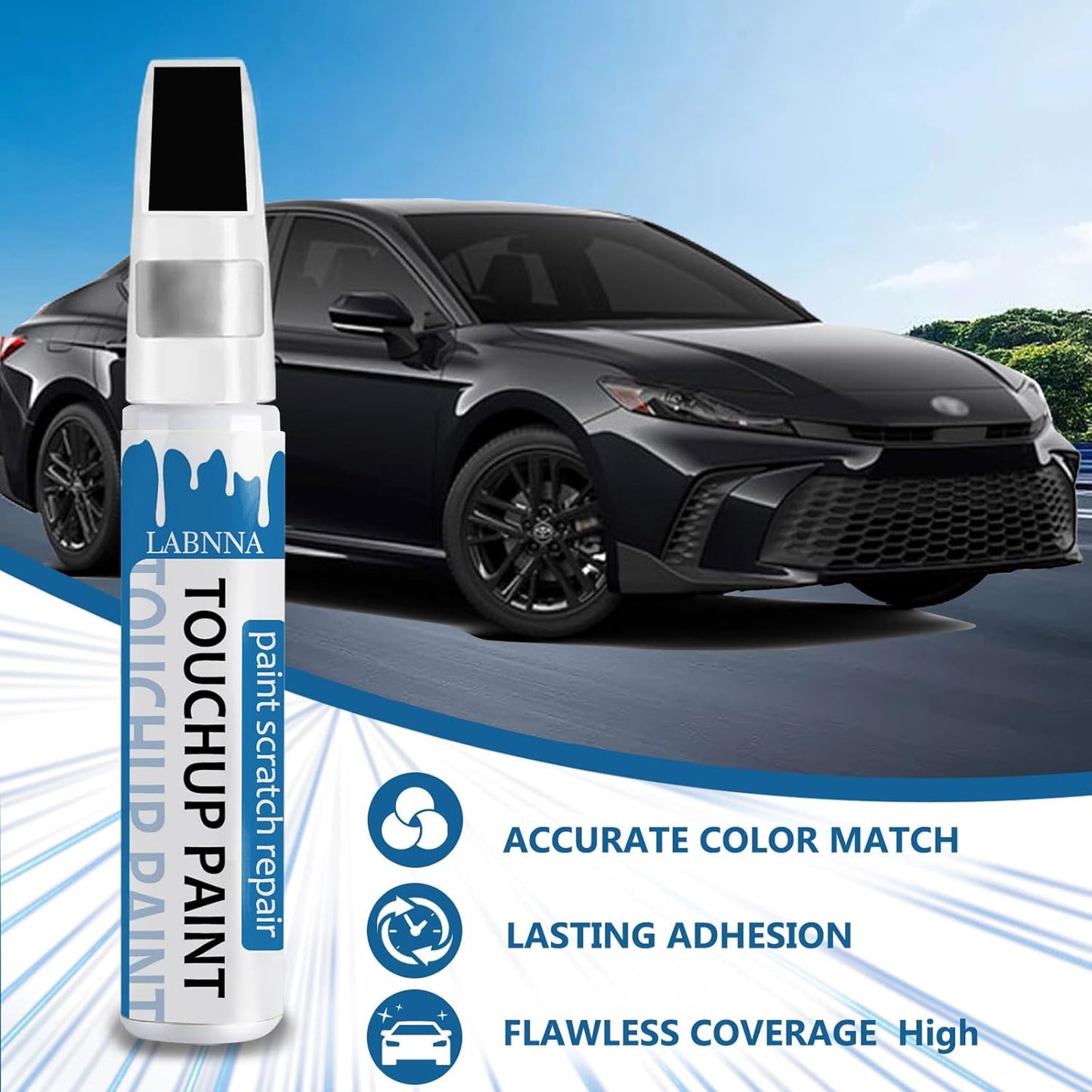 Glacier Silver Metallic (A83) Touch Up Paint for BMW-Exact Match 2 in 1 touchup Paint Pen for Chips and Nicks Repair Car Paint Scratch Repair Kit