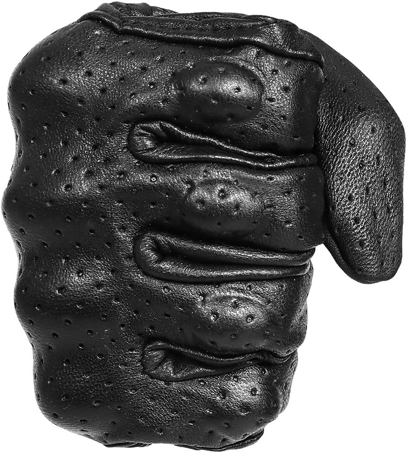 Superbike Full Finger Goat Skin Leather Touch Screen Motorcycle Gloves Men S,M,L,XL,XXL (Perforated, S)