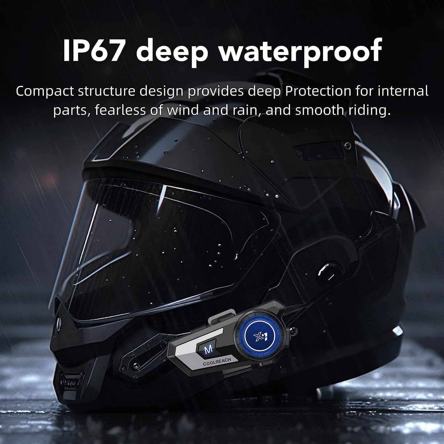 Motorcycle Helmet Bluetooth Headset,Sking Earphone,CVC Noise Cancellation Stereo Music Automatic answering,90 Hours Playing time High Sound Bluetooth Motorcycle Helmet Ultra-Thin