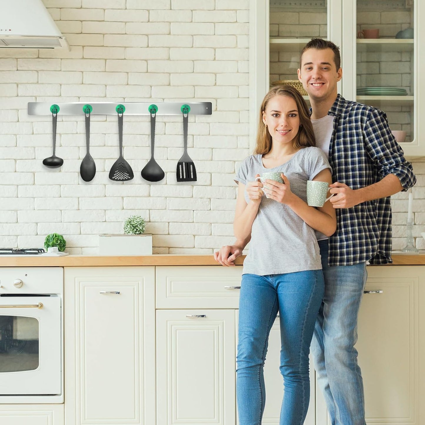 Neosmuk Magnetic Hooks, Cruise Ship Essentials, 120lb+ Heavy Duty Magnetic Hooks for Cruise Cabins, Refrigerator, Grill, Hanging, and Travel | Extra Strong Must-Haves Magnet Hook,Green, Pack of 10