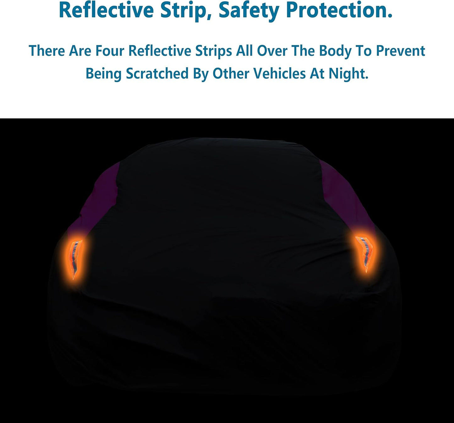 MORNYRAY Waterproof Car Cover All Weather Snowproof UV Protection Windproof Outdoor Full car Cover, Universal Fit for Sedan (Fit Sedan Length 194-206 inch, Purple)