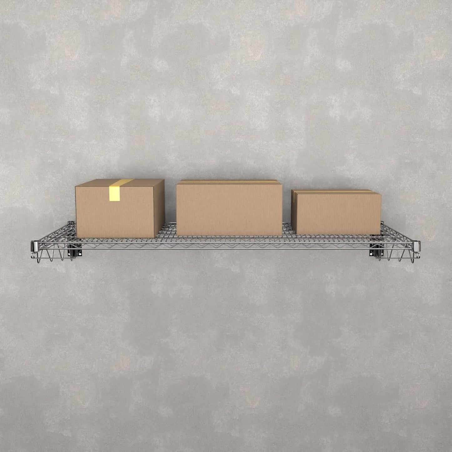 24" x 60" Chrome Wire Wall Mount Shelf