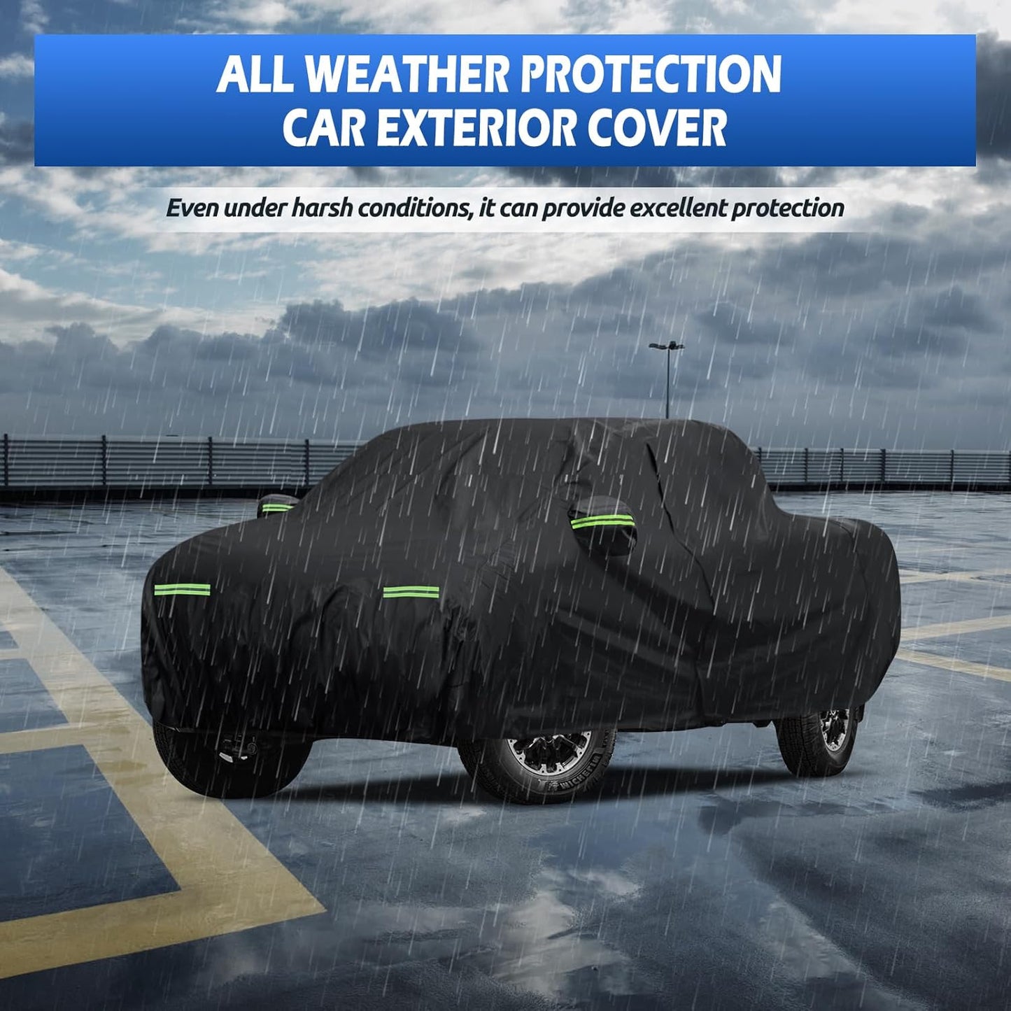 Car Cover Custom Fit for Toyota Tundra 5.5Ft Bed 2000-2025, Migaven Waterproof Full Exterior Cover Sun Rain Protection with Door Zipper and Cotton Lining