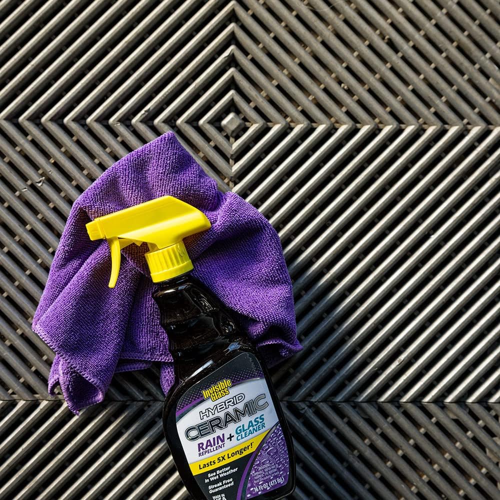 Invisible Glass 92183-2PK Hybrid Ceramic Rain Repellent and Glass Cleaner Cleans and Protects Car Windows and Windshields with Long-Lasting Water-Repellent Si02 Technology, 16 Fl Oz, Pack of 2