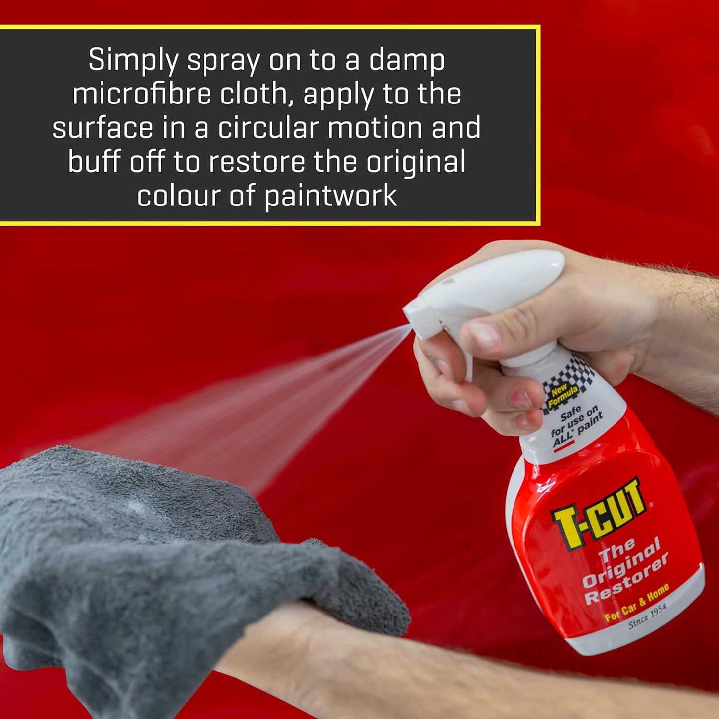 T-Cut Colour Restorer, 17 Fl Oz - Paintwork Restore, Spray Paint, Restores Original Colour and Lustre to Paintwork Removes Oxidation Scratch, TCC500