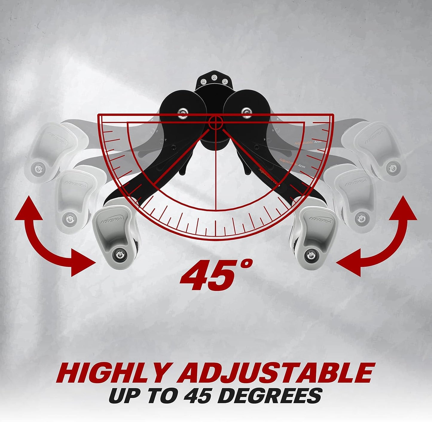 Ibera Bike Wall Mount - Secure Bike Storage up to 18kg with Adjustable Frame Holder & Soft Rubber Cradles - Garage Bike Rack for Road, MTB, Kids, Hybrid Bikes - Easy Installation & Space-Saving Design