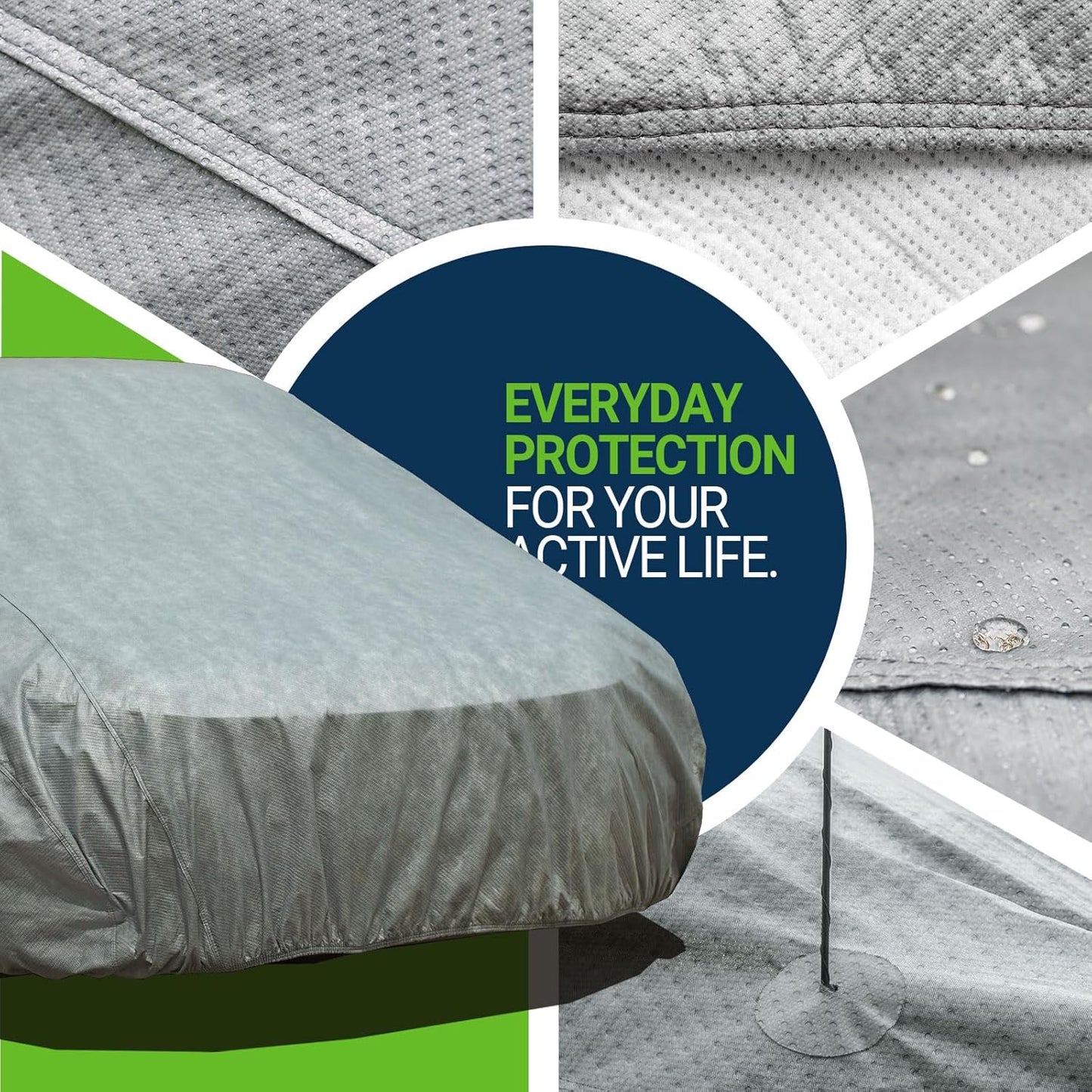 All Weather Waterproof Car Cover, 7-Layer Non-Woven Cotton Car Covers for Automobiles Car Snow Cover, Full Exterior Covers, Winter Rain Sun Sedan, Grey, Size Sedan C3 171"-185"