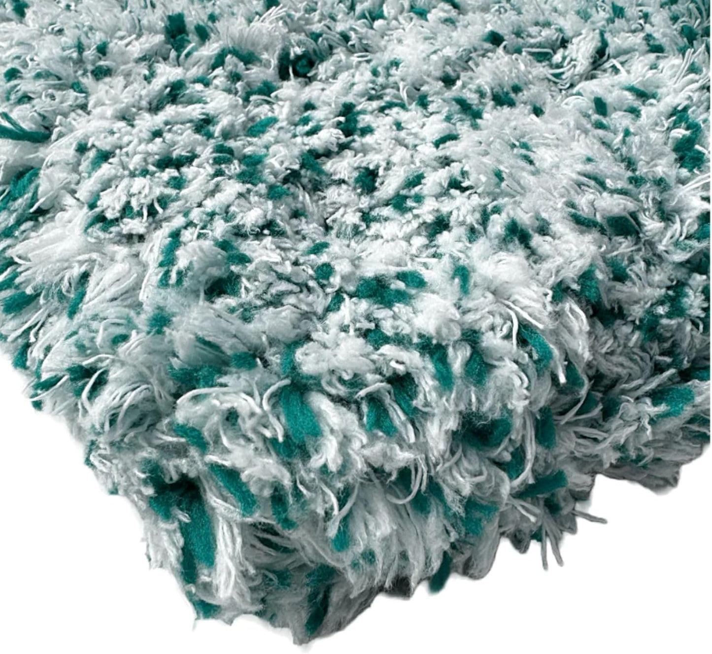 -The Wash Boss Premium Microfiber Car Wash Pad - Plush Korean Fabric,10x10 inches, 1000 GSM, Ultra-Absorbent, Scratch-Free, Safe for Paint – Teal & White (1-Pack)