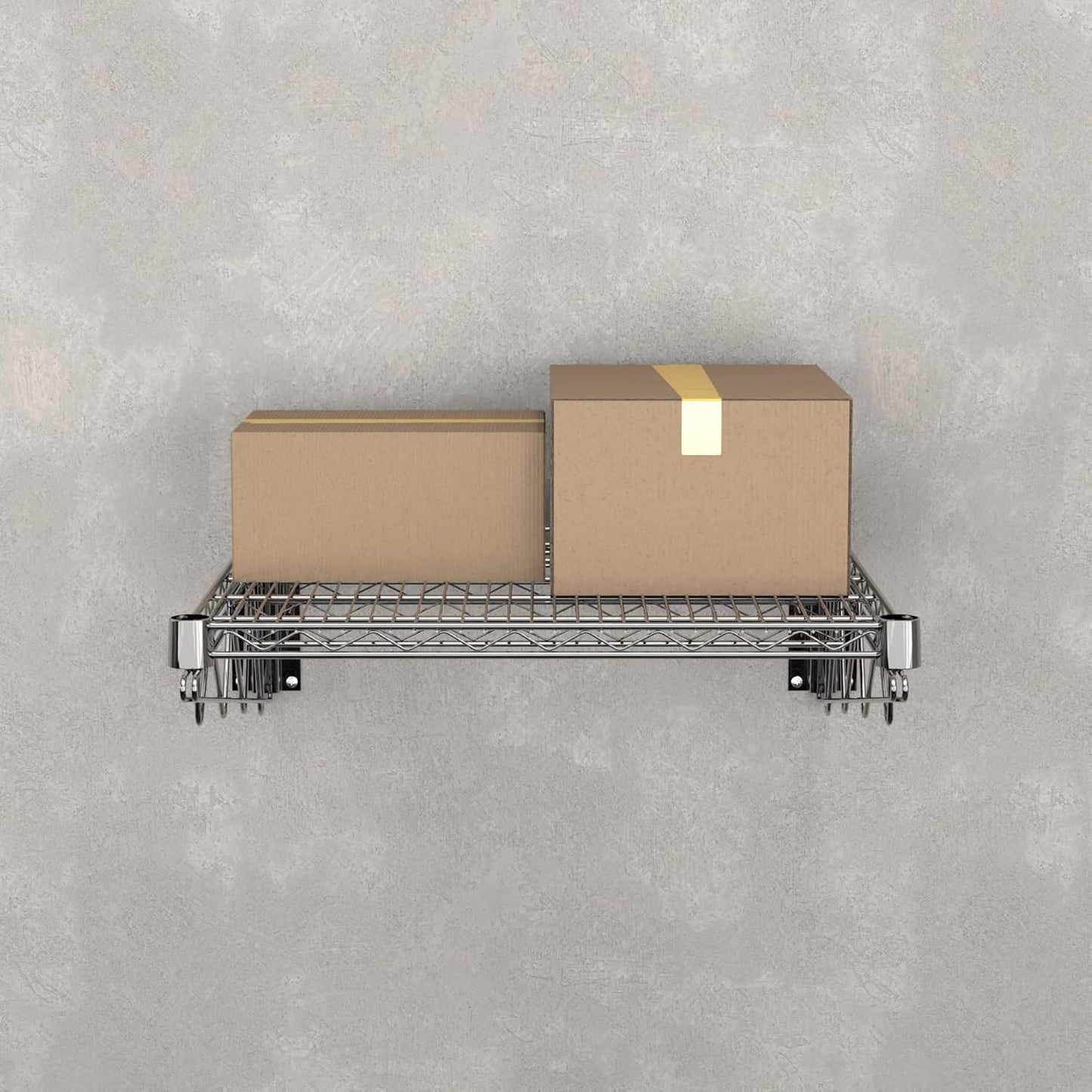 24" x 24" Chrome Wire Wall Mount Shelf