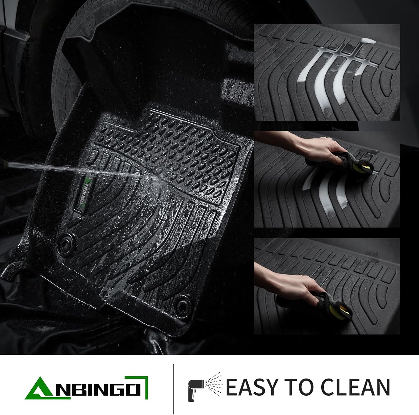 ANBINGO®Floor Mats Fit for Chevy Tahoe/GMC Yukon 2015-2020(Bucket Seat / 7 Seat)(Not for XL)&Cargo Liners&Seatback All Weather Mats for Tahoe TPE Car Rugs for Yukon Rubber Trunk Carpet for Tahoe