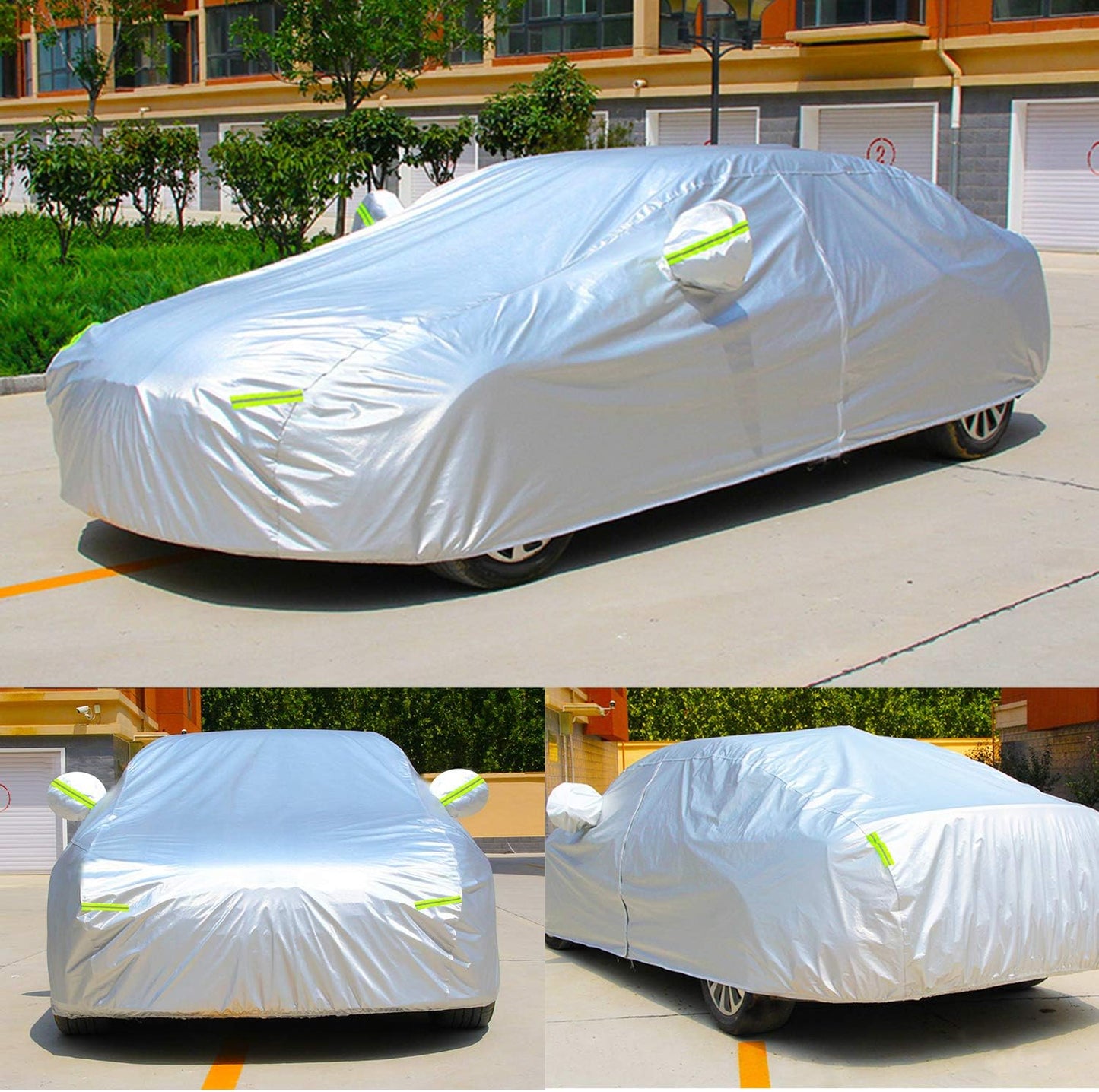KouKou Full Exterior Covers 100% Waterproof, Universal Fit Toyota Camry Honda Accord Mercedes C Class etc, Car Cover for Automobiles All Weather(Sedan, Maximum Length 193 Inches) with Door Zipper.