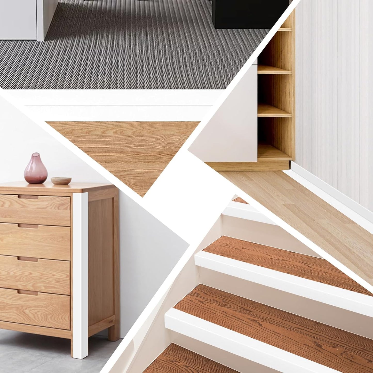 Wall Corner Protector Moulding Trim Peel and Stick Wall Corner Guards Trim Flexible Self Adhesive Edge Protector Moulding, 2.4 in x 10 Ft, White