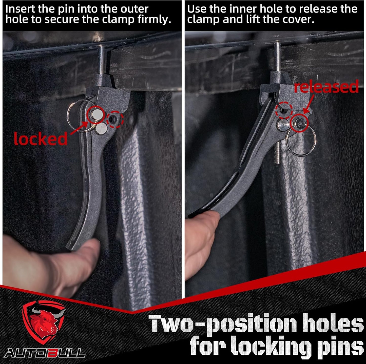 Hard Top Tri Fold tonneau Cover Compatible with 2007-2021 Toyota Tundra(Excl. Trail Edition) 5.5ft Bed (66.7"), Alloy Steel and Fiberglass Made