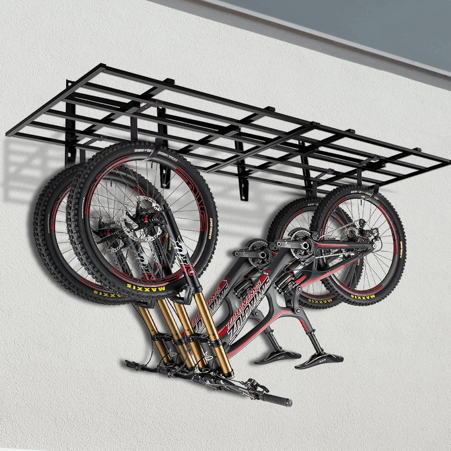 12-Pack Heavy Duty Add-On Storage Flat Hook Accessory for Garage Ceiling Storage Rack and Wall Shelving,Alloy Steel, Black-Suitable for FLEXINOUMTS Ceiling Storage Racks and Wall Shelves