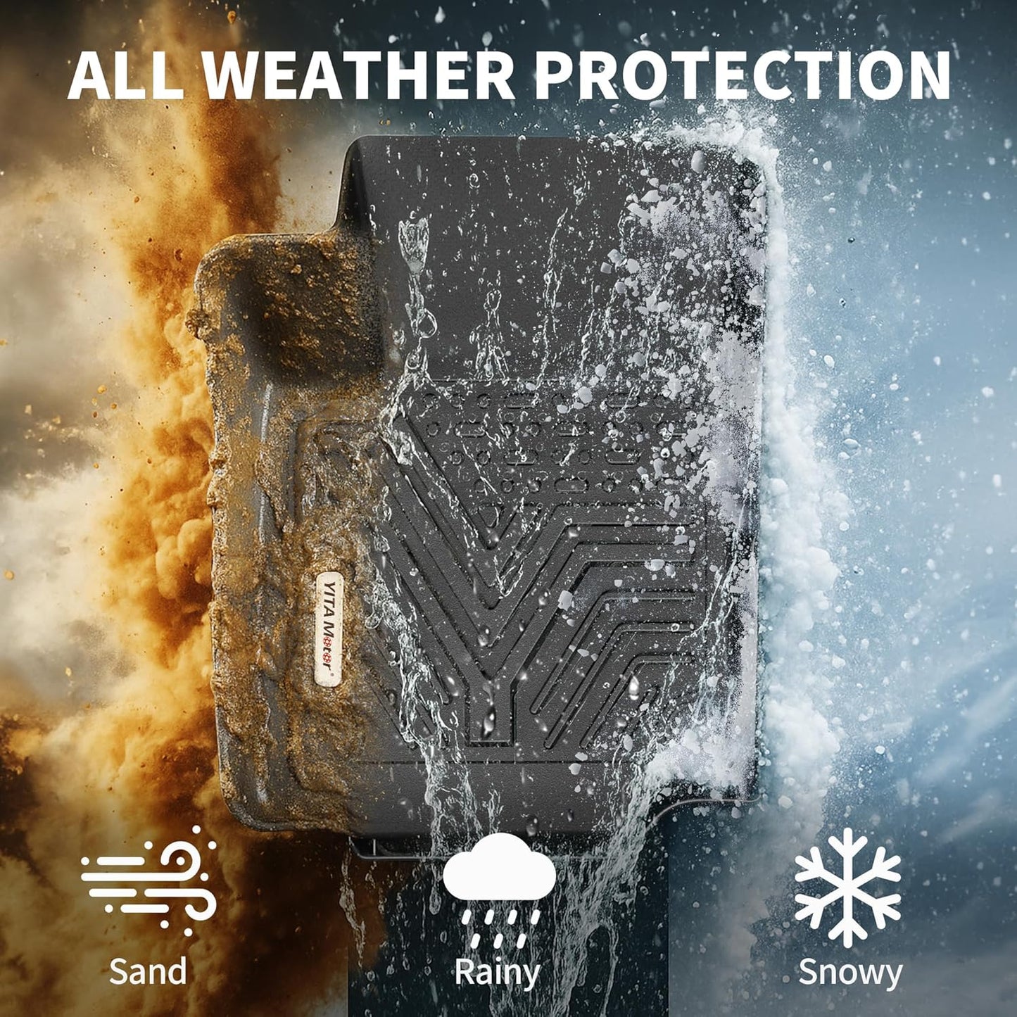 YITAMOTOR Floor Mats & Cargo Liner Fit for Jeep Grand Cherokee L 2021-2025 6 Seat, TPE All Weather Custom Fit Floor Liner for 1-3 Rows and Trunk Full Set Mats Automotive, Black(Without Center Console)