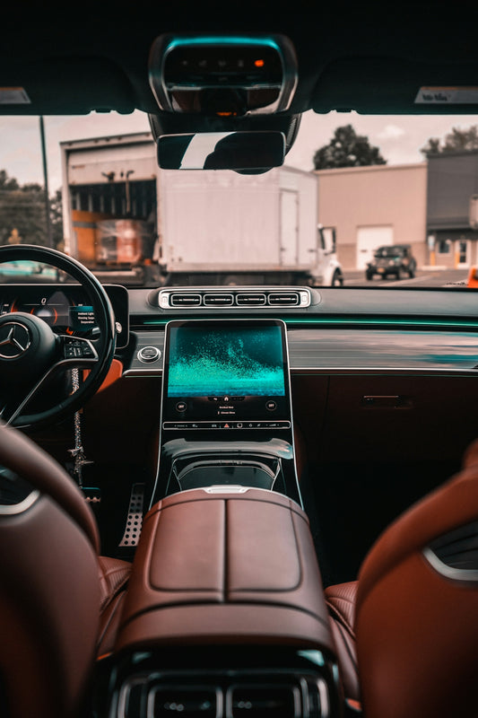 black and gray car interior