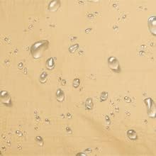 10'x20' Upgraded Carport Replacement Top Canopy Cover Beige for Car Garage Top Tarp Shelter Waterproof & UV Protected w/Ball Bungees (Only Top Cover, Frame is not Included)