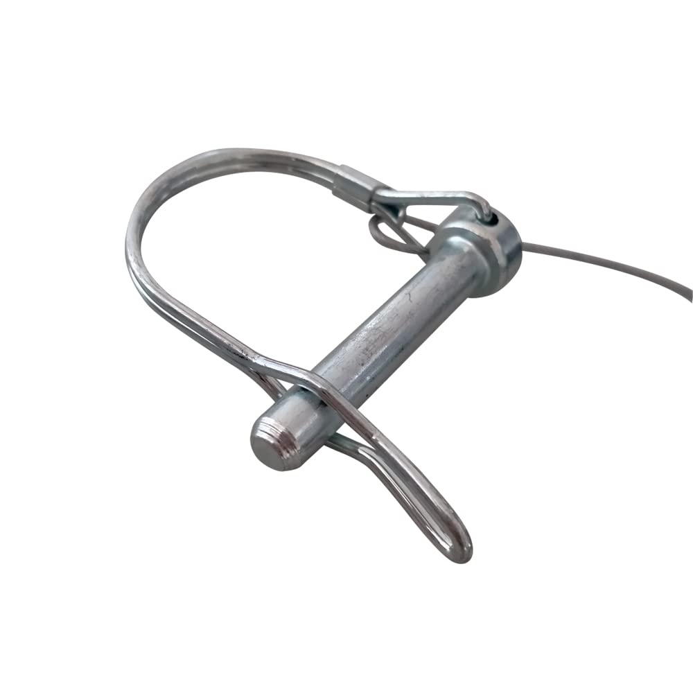 5Pcs Trailer Coupler Pin 5/16x 1-3/4（WxL） Prevents Loss Trailer Hitch Locking Pin with Plastic Coating Tether Steel Quick Release Ring for Shaft Trailer Tongue