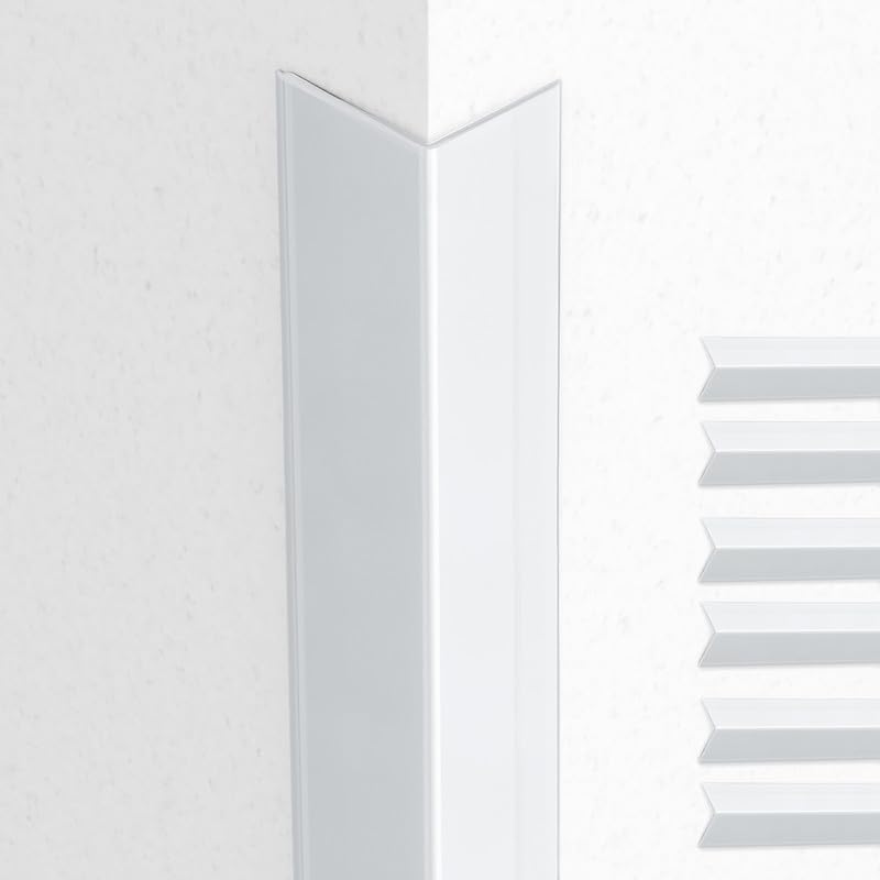 Proflex Wall Corner Protector - Pack of 6 Self Adhesive Corner Guards for Walls Edge Protection - 1-1/2 inch x 48 inch, Clear – Easy to Apply – No Tools Needed