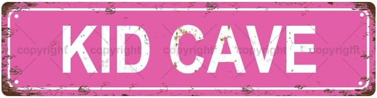 KID CAVE Space Vintage Metal Tin Street Sign Bar Cafe Garage Cave Home Room Wall Bathroom Farmhouse Garden Porch Patio Decor, 16 x 4 Inch