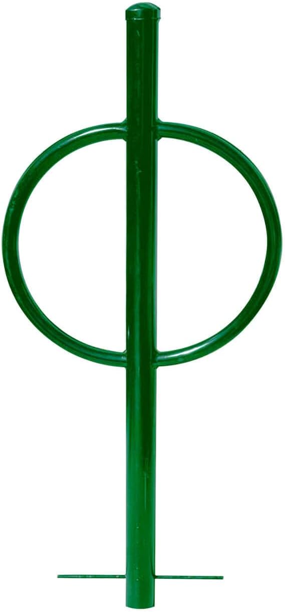 Sandbaggy Post and Ring Rack - In Ground - Commercial Outdoor Bike Parking & Storage Racks (Green, 10)