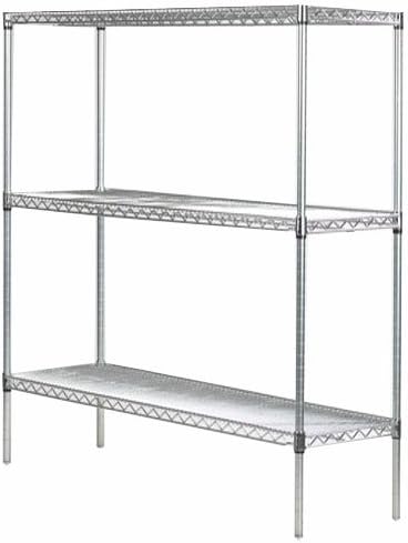 Omega 18" Deep x 24" Wide x 54" High 3 Tier Gray Starter Shelving Unit