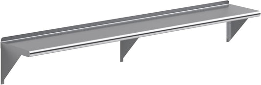 AmGood 72" Long X 12" Deep Stainless Steel Wall Shelf | NSF Certified | Appliance & Equipment Metal Shelving | Kitchen, Restaurant, Garage, Laundry, Utility Room