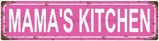MAMA'S KITCHEN Space Vintage Metal Tin Street Sign Bar Cafe Garage Cave Home Room Wall Bathroom Farmhouse Garden Porch Patio Decor, 16 x 4 Inch