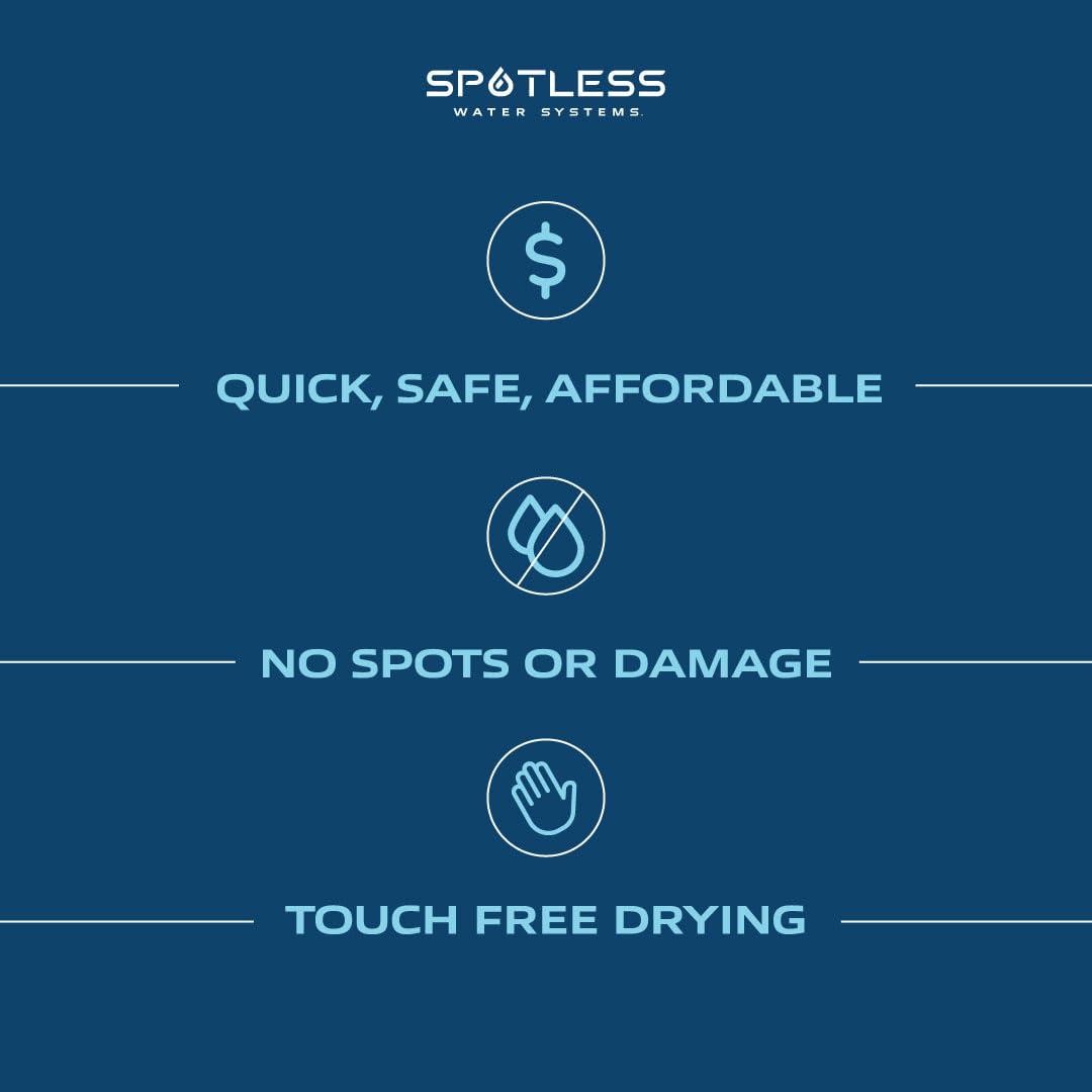 Spotless Water Systems - DI-120B, W/Integrated Bypass | Simple Window, Solar Panel, RV & Car Wash System, Works for All Vehicles, Motorcycles, Bikes, Boats, Planes, Yachts, Towel Drying Eliminated